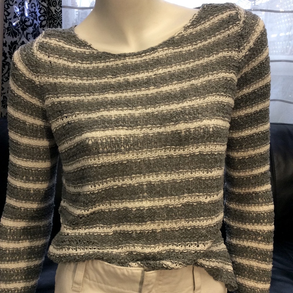 Hollister striped long sleeve loose knit top